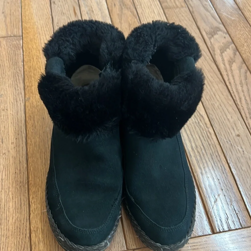 UGG Women's Black Fur-Lined Ankle Boots